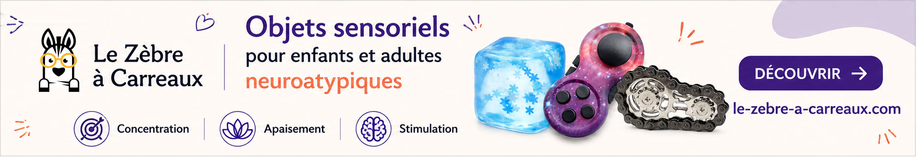 Objets sensoriels pour enfants et adultes neuroatypiques